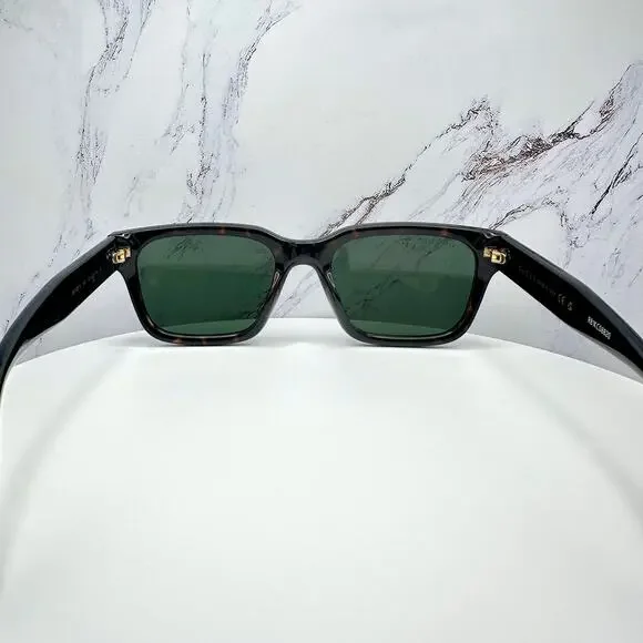 New GUCCI Sunglasses Brown Gold Red Green Web 55-20-145 mm Mens Square Gucci